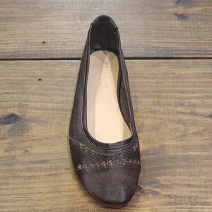 Bed Stu Dark Brown Leather Flats